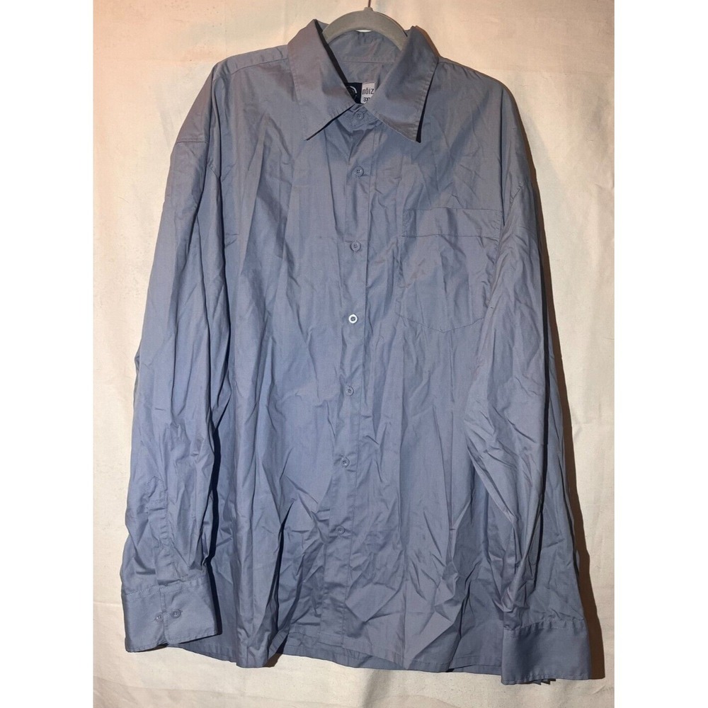 Noiz Men's‎ Regular Fit Button Up Shirt Long Sleeve Size 3XL Light Gray Q28